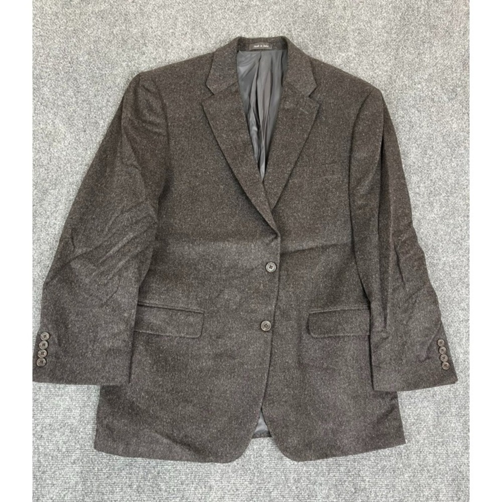 Lauren Ralph Lauren, Lord & Taylor Black Camelhair Dark Gray Blazer Size 44R